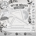 📏 Set de règles de géométrie – 6 pièces