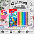 12 crayons de couleur – Couleurs vives