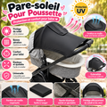 Pare-soleil extensible pour poussette – Noir