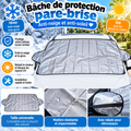 Bâche Pare-Brise Voiture 2-en-1 – Anti-Neige & Anti-Soleil