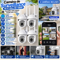 Kit de 4 Caméras de Surveillance Wi-Fi – Full HD 1080P 360°