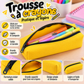 Trousse à crayons jaune – Pratique, légère et compacte