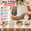Bac à litière fermé pour chat – Anti-odeurs et facile à nettoyer