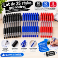 Stylo noir bleu rouge