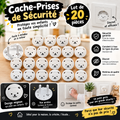 Lot de 20 Cache-Prises de Sécurité Enfant – Protection pour Prises Électriques