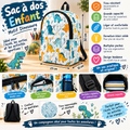 Sac à Dos Enfant Dinosaures – Motif Coloré, Léger et Pratique