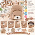 Sac à Dos Enfant Petit Ours – Marron, Mignon et Pratique