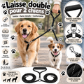 Laisse double pour 2 chiens – Laisse résistante et sans nœuds