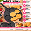 Poêle à Crêpes 7 Trous avec Motifs – Antiadhésive