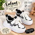 Baskets enfant blanches et noires 👟🖤