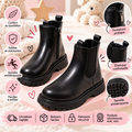 Bottines noires enfant à semelle antidérapante