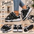 Baskets femme noires et blanches tendance – Semelle confortable